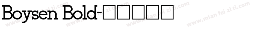 Boysen Bold字体转换